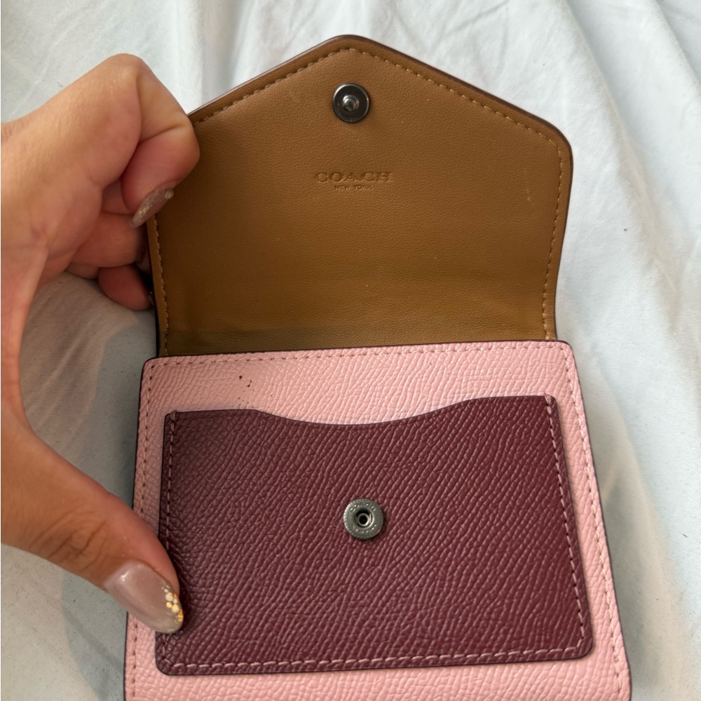 Coach Pink and Burgundy Women's Wallet - Picture 2 of 5